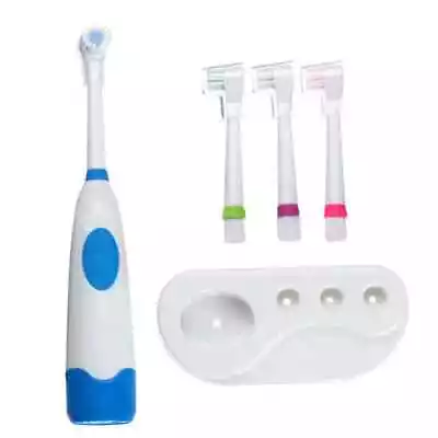 1 Set Electric Toothbrush With 4 Brush Heads Battery Operated Oral Hygiene • $16.14