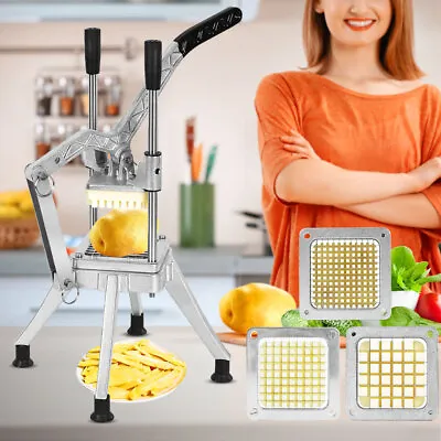 Commercial Vegetable Dicer Cutter Chopper Vegetable Chopper W/3 Blade Brush • $62.25