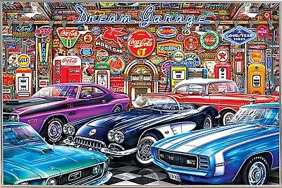 DREAM GARAGE - VINTAGE CARS POSTER 24x36 - 11275 • $11.95