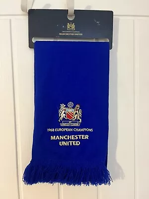 Manchester United 1968 European Champions- Retro Scarf - Blue • £24.99