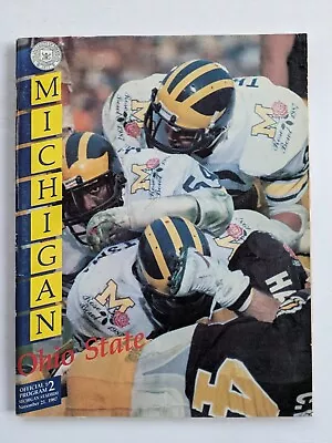 Michigan Vs Ohio State Nov 1987 Official Program • $25.19