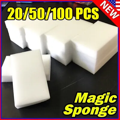100Pps Bulk Magic Sponge Eraser Melamine Cleaning Foam Thick Home Washing Tool • $7.88