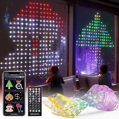 400 Leds 6.6F Curtain Fairy Lights With Christmas APP Programmable Music Control • $49.99