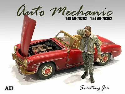 American Diorama 1:18 Scale (10cm) Mechanic Figure - Sweating Joe # AD-76262 • $9.99
