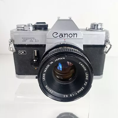 Canon FTb QL SLR Camera + Canon FD 50mm 1:1.8  SC Lens • £80.99