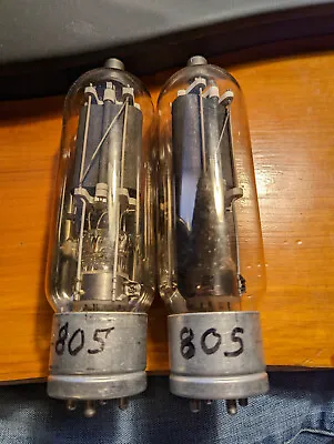 QTY 2 GE 805 VT-143 Vacuum Tubes Filament Tested Good Power Triode • $500