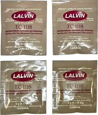 £6.99 • Buy 4 X Lalvin EC-1118 Elderflower Champagne Yeast 5g
