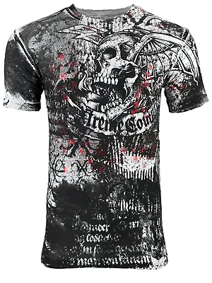 Xtreme Couture By Affliction Men's T-shirt Combatant Skull Biker S-5XL • $26.95