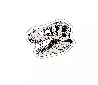 T-Rex Skull Sticker • £2.75