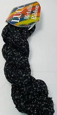 Lucci Metallic Ribbon Yarn Unit Of 1 Black Multi New Vintage • $16.85