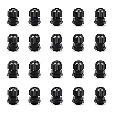 Cable Gland 20 Pack Plastic Waterproof Adjustable Connector 4-8mm PG9 Strain ... • $17.94