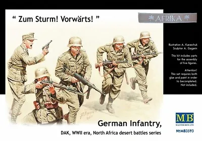 MAS3593 - Masterbox 1:35 - German DAK Infantry North Africa WWII • £14.50