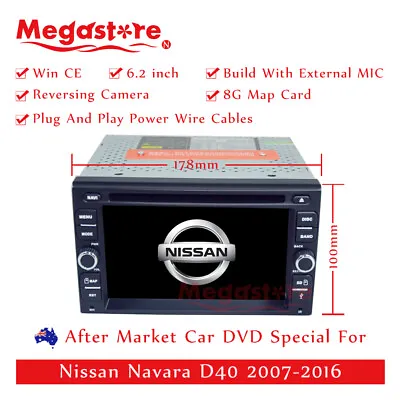 6.2  Car DVD GPS Head Unit Player Stereo Radio Navi For Nissan Navara D40  • $349.90