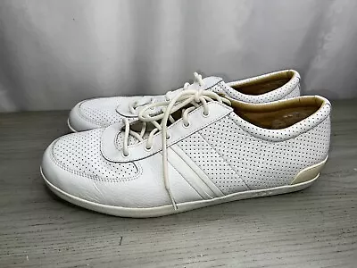 UGG Men's Brook-Lin Perforated White Low Top Lace Up Casual Sneakers Shoes Sz 13 • $49.99