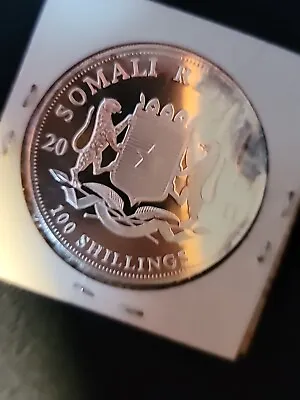 2011 Somalia 100 Shillings 1 Oz Silver Elephant BU Proof Like Coin In Capsule • $33