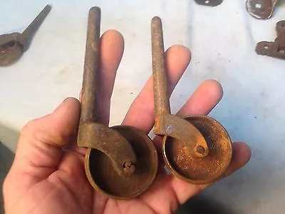 2 Vintage Industrial Metal Wheel Casters • $17.99