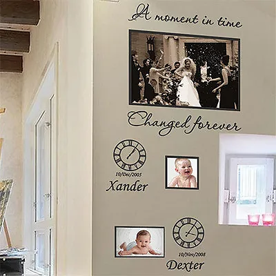 £110.99 • Buy Personalized Family Children Photo Frames Art Wall Stickers Quotes Wall Decals