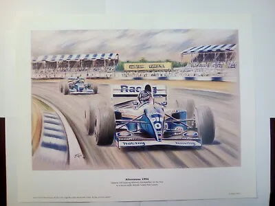 Damon Hill Silverstone 1994 Print By Simon Taylor • £25