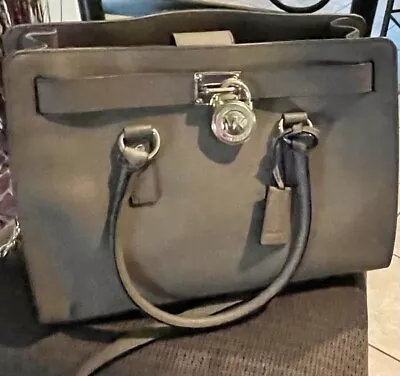 Michael Kors Hamilton East West Saffiano Leather Satchel/Shoulder Bag-Dark Dune. • $125