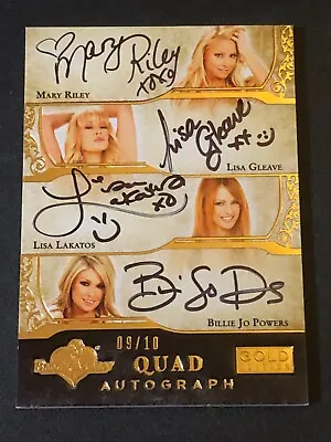 2013 Benchwarmer Gold MARY RILEY Gleave LISA LAKATOS Powers Quad Autographs/10 • $65.64