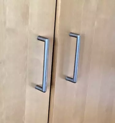 IKEA ATTEST 2x HANDLES PACK 320mm 12.5  BRUSH STAINLESS CABINET DRAWER DOOR NEW • £9.50