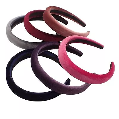 6 4 Or 3 Piece 2.5cm Velvet Alice Band Sets • £15.66