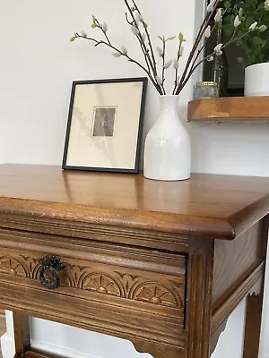 Vintage Jaycee Canted Oak Hall/Console Table - Old Charm • £49.99