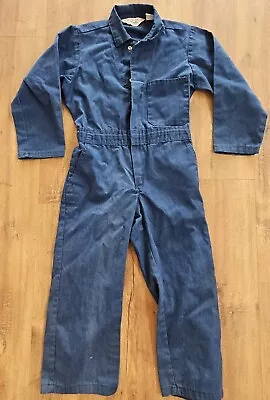 Vintage Walls Mechanic Work One Piece Suit Blue Youth Size 10 Medium USA MADE • $34.95