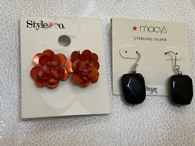 Lot Of 2 Pair Nwt Pierced Earrings Macy's Style&co- Costume Jewelry • $24.99