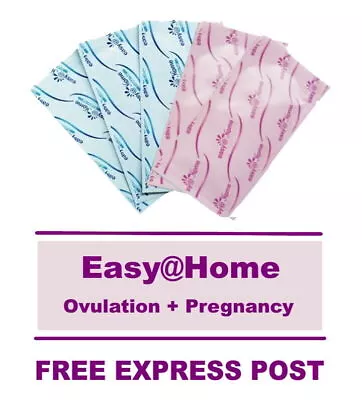 Easy@Home Pregnancy HCG & Ovulation LH Tests + Optional 60ml Urine Cups • $49.50