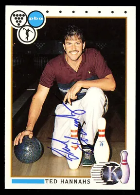 Ted Hannahs #60 Signed Autograph Auto 1990 Kingpins PBA Bowling Trading Card • $20.52