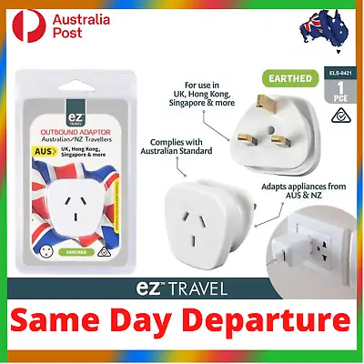 $14.95 • Buy Travel Adaptor Adapter Socket To Plug Australia AU NZ To UK Singapore HK