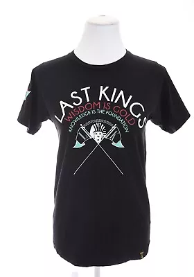 Last Kings Egyptian Wisdom Is Gold Black Graphic T-shirt Tee Pharaoh Womens Sz M • £6.95