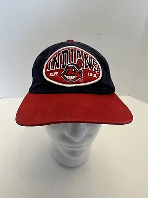 Vtg Cleveland Indians Chief Wahoo Nutmeg Mills American Needle Snapback Hat • $19.99