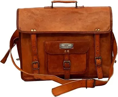 18  Men's Vintage Very Comfortable Leather Messenger Laptop Satchel Shoulder Bag • $50.76