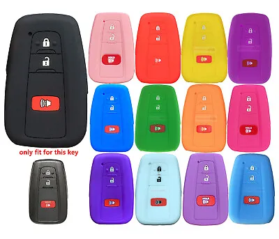 Fit TOYOTA RAV4 Corolla Prius C-HR 3 Button Remote Key Fob Cover Silicone Case • $4.96