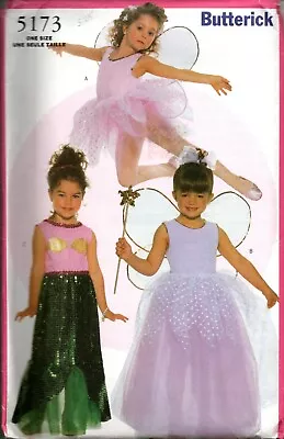 Butterick 5173 Costume Fairy Mermaid Princess Wings  Pattern Sz 2 - 6x UNCUT • $7.95