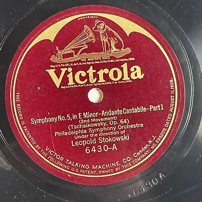 12  78 RPM-Leopold Stokowski-Symphony No. 5 In E Minor-Andante Cantabile/Pt. 1/2 • $10