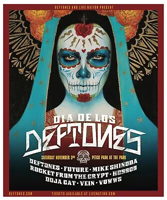 DEFTONES/FUTURE/MIKE SHINODA  DIA DE DEFTONES  2018 SAN DIEGO CONCERT POSTER V.1 • $19.19