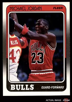 1988 Fleer #17 Michael Jordan Bulls HOF UNC 8 - NM/MT K88F 00 0635 • $185