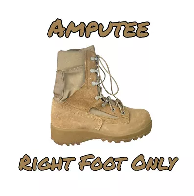 Vintage Belleville Army RIGHT Single AMPUTEE Size 2.5 Combat Boot Desert Tan USA • $10.78