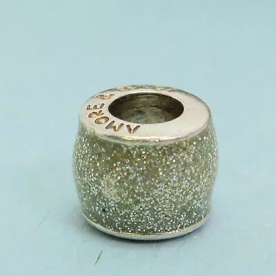 £8.76 • Buy Amore & Baci Bling Glittery Italy 925 Sterling Silver Bead Charm 5/16  1.7g 