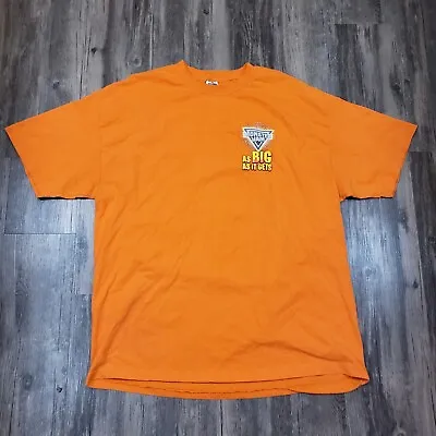 Monster Jam 2014 Mens XL Orange T Shirt Trucks Official Merchandise Alstyle Tag • $15.99