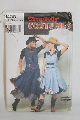 Line Dancing Skirts Fancy Dress Sewing Pattern NEW & UNCUT Simplicity 9436 10-16 • £7.50