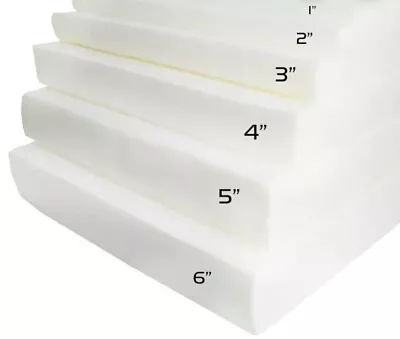 £1 • Buy *Upholstery Foam Sheets Inches Thick Cut To Any Size Density Soft Medium Firm*