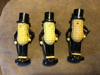 Vintage Planters Mr. Peanut Plastic Salt And Pepper Shakers 4” Lot Of 3 C23 • $13.50