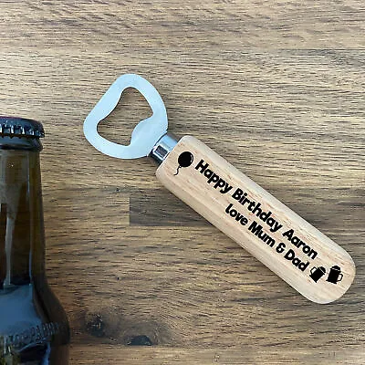 18th 21st 30th Birthday Gift For Son PERSONALISED Bottle Opener Gift For Men • £4.99