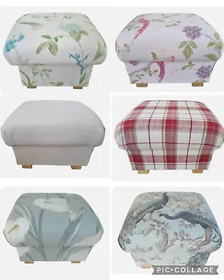 Laura Ashley Fabric Storage Footstools Pouffes Belvedere Dalton Accent Foot Rest • £136.45