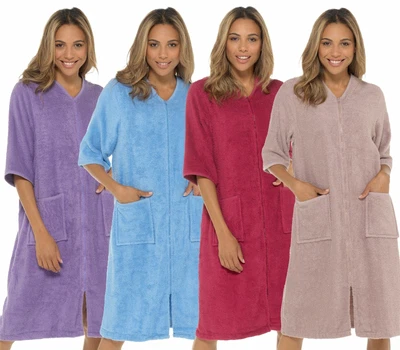 $48.39 • Buy Undercover Towelling Dressing Gown 100% Cotton Zip Up Terry Toweling Bathrobe