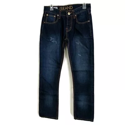 J Brand Mens Sz 29 Jeans Walker Relaxed Straight Leg Dark Wash Faded Denim • $23.92